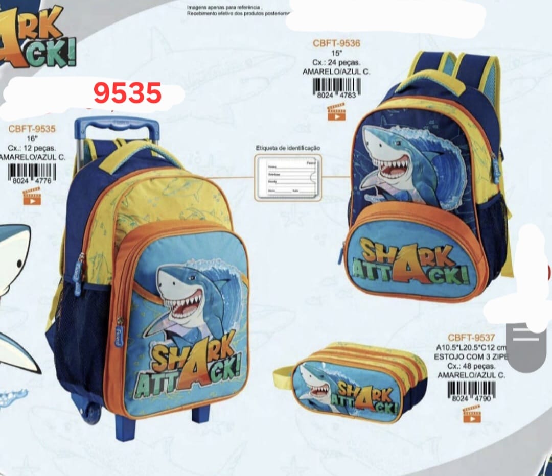 MOCHILA RODINHA SHARK