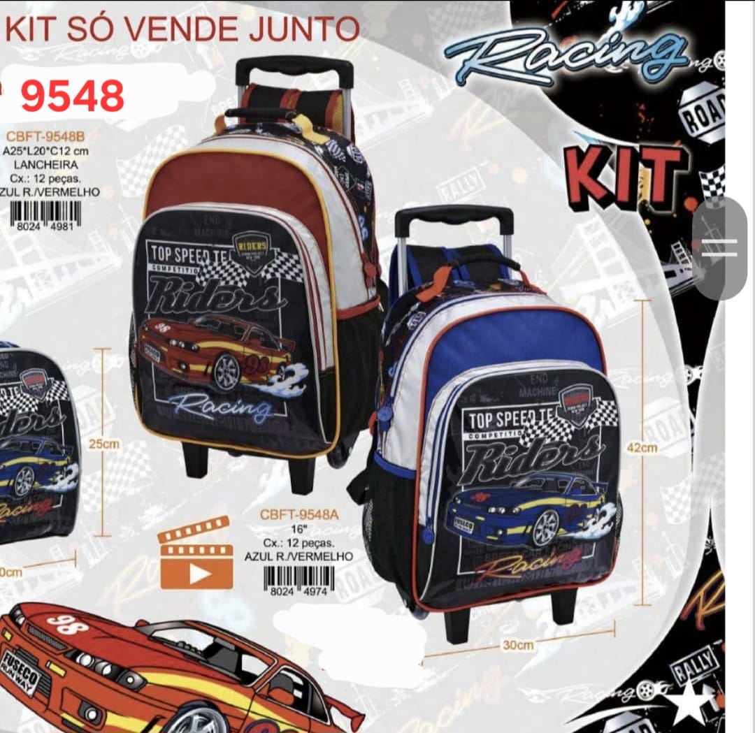 MOCHILA ESCOLAR CARROS