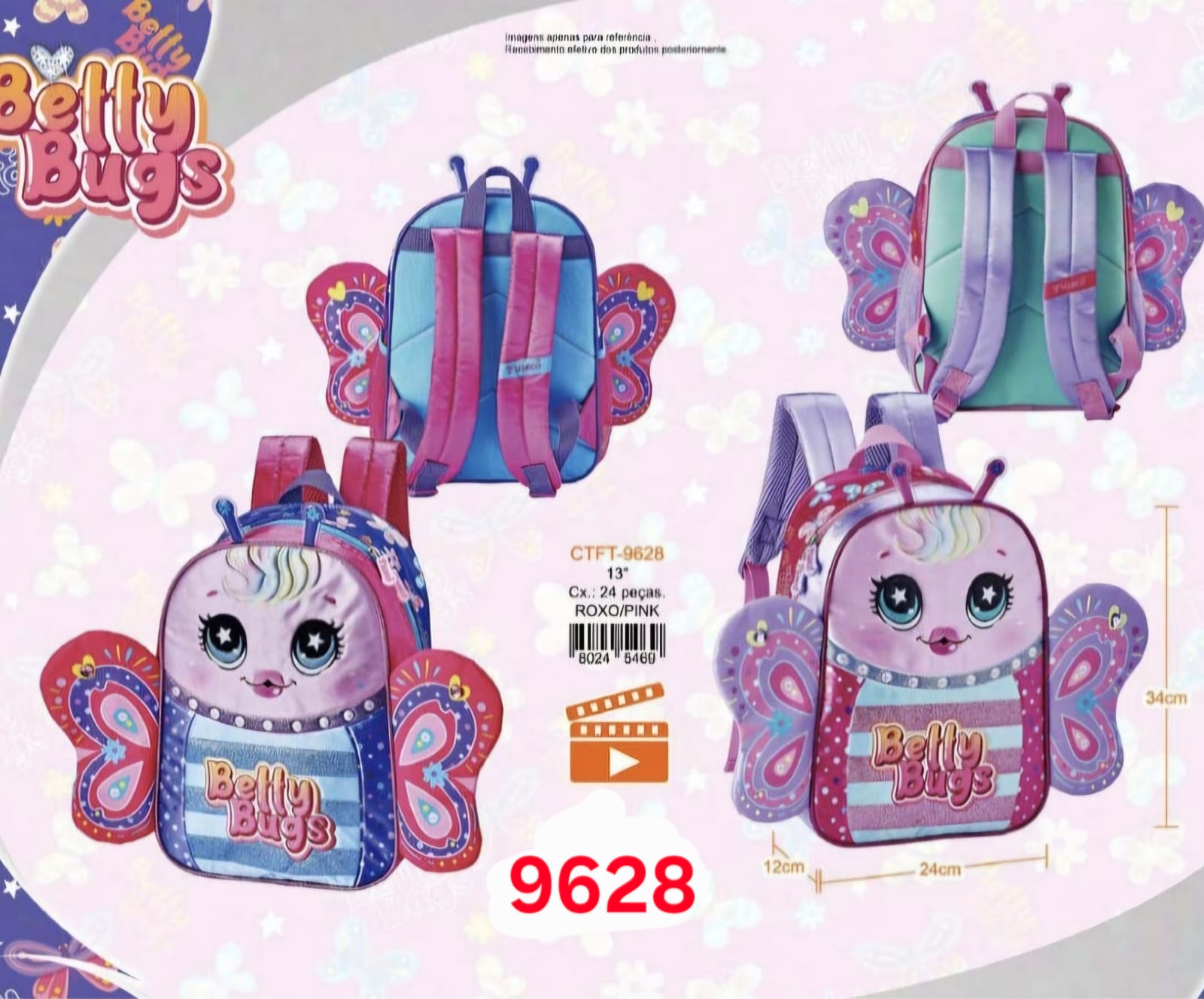 MOCHILA ESCOLAR BORBOLETA