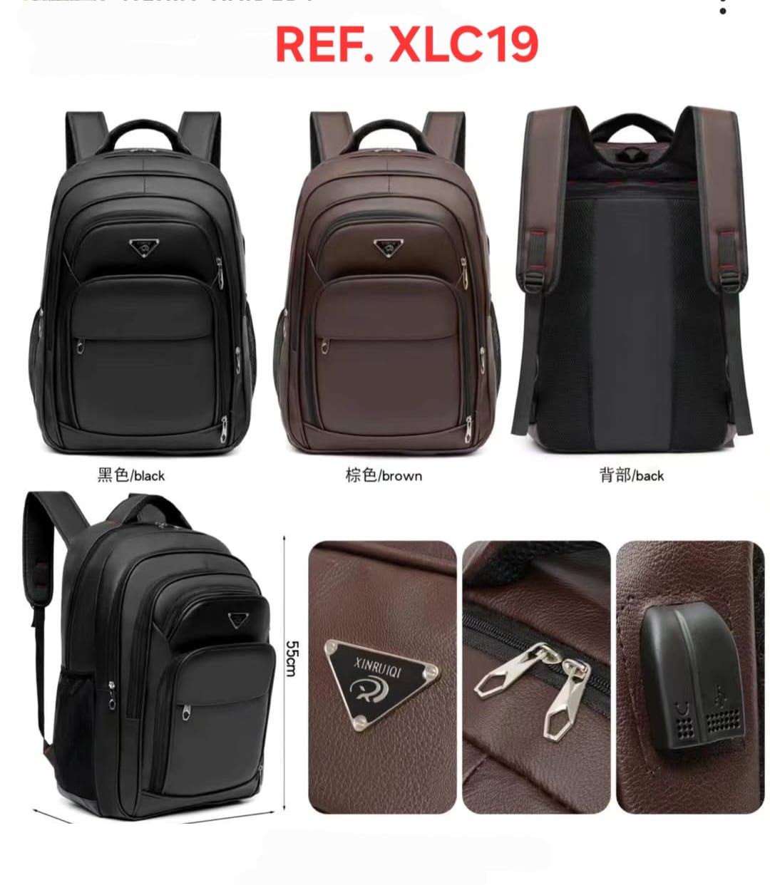MOCHILA MASCULINA COURO G PL