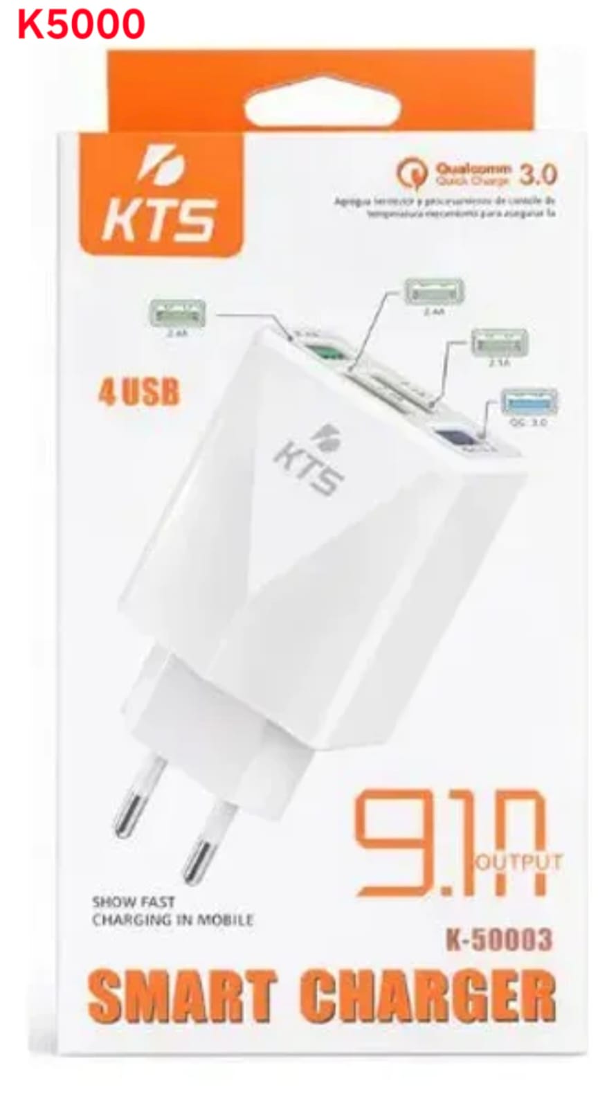 CARREGADOR 9.1 V8/IOS