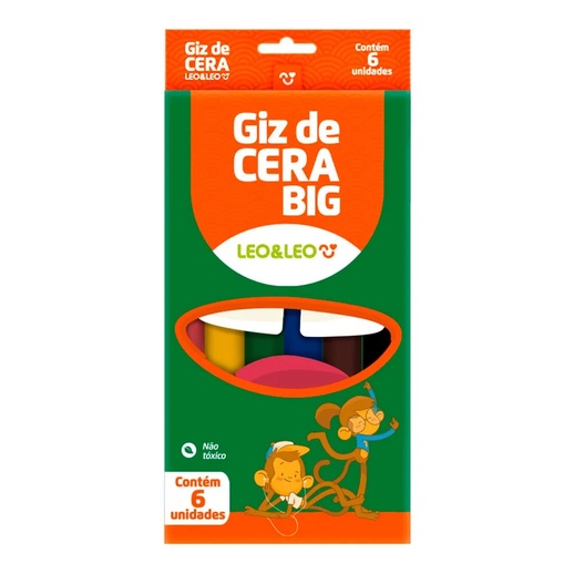 GIZ DE CERA BIG 6 CORES LEO E LEO